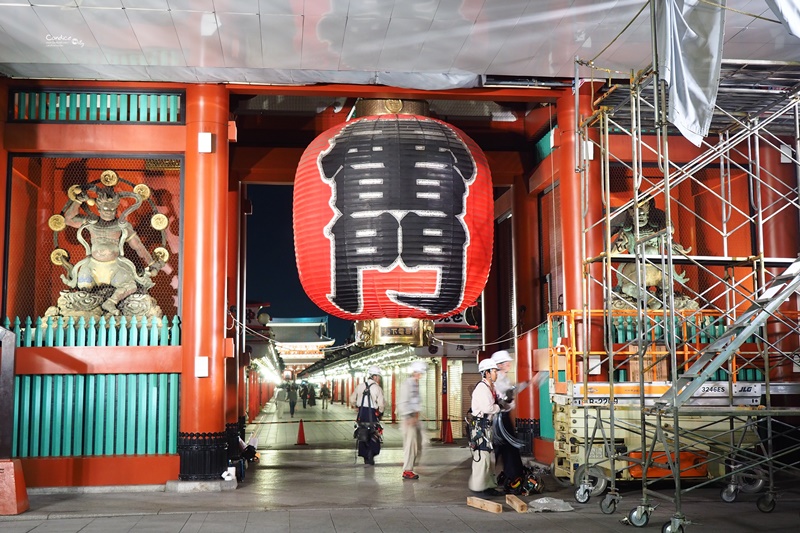 【東京景點】穿和服逛雷門,淺草寺,仲見世通!東京景點必訪!雷門夜景好美!