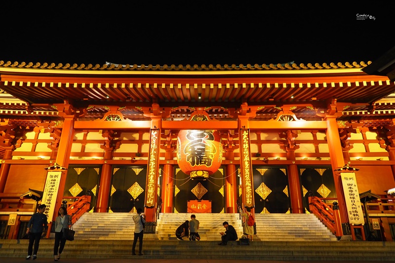 【東京景點】穿和服逛雷門,淺草寺,仲見世通!東京景點必訪!雷門夜景好美!