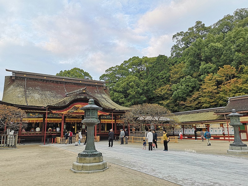 太宰府天滿宮｜表參道商店街吃美食,星巴克超美,還有必吃梅枝餅!停車位置分享