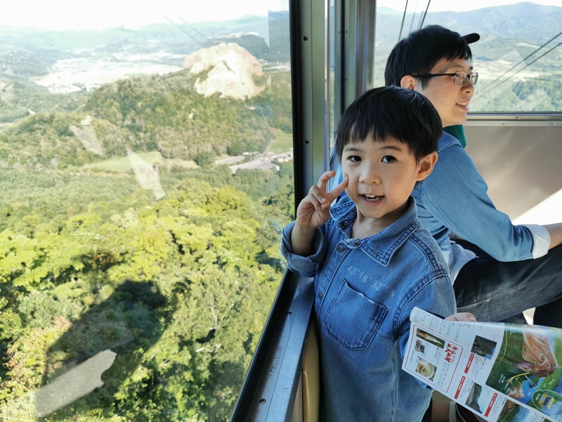 有珠山口纜車｜搭乘纜車欣賞昭和新山美景,遠眺火山口洞爺湖!