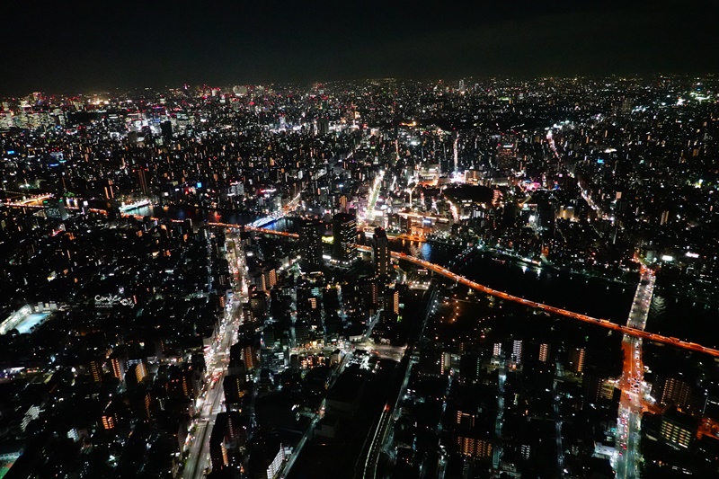 東京晴空塔展望台｜晴空塔夜景超美!必訪450m天空迴廊!