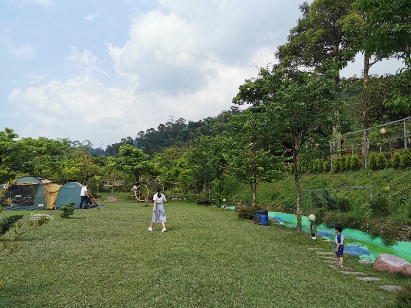 一畝田露營區｜超享受南非狩獵帳免搭帳!有沙坑漂漂河的苗栗親子露營區!