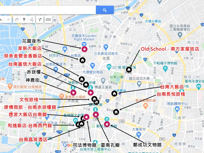 台南熱門住宿｜住哪交通方便?台南車站 孔廟 成功大學 花園夜市住宿推薦!