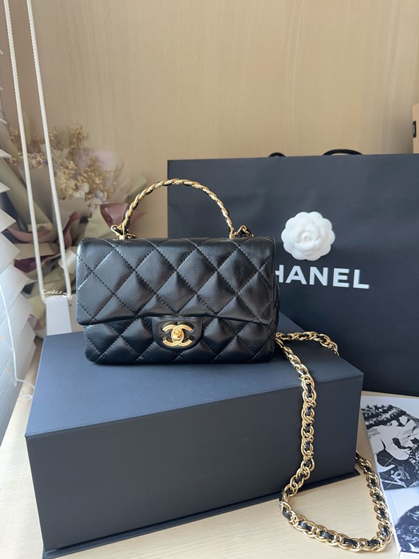 【香奈兒開箱】Chanel mini handle 我的生日禮物! 忠孝復興SOGO買